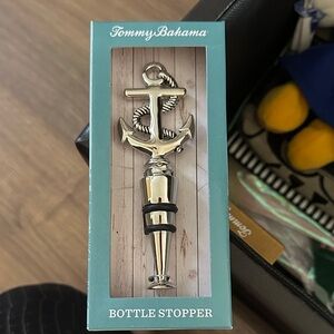 Tommy Bahama Silver Anchor Bottle Stopper